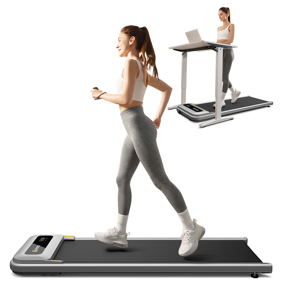 UREVO U1 Under Desk Walking Treadmill, 42x125cm Running Area, 2.25HP Motor, Max Load 120kg, LED Display, for Home