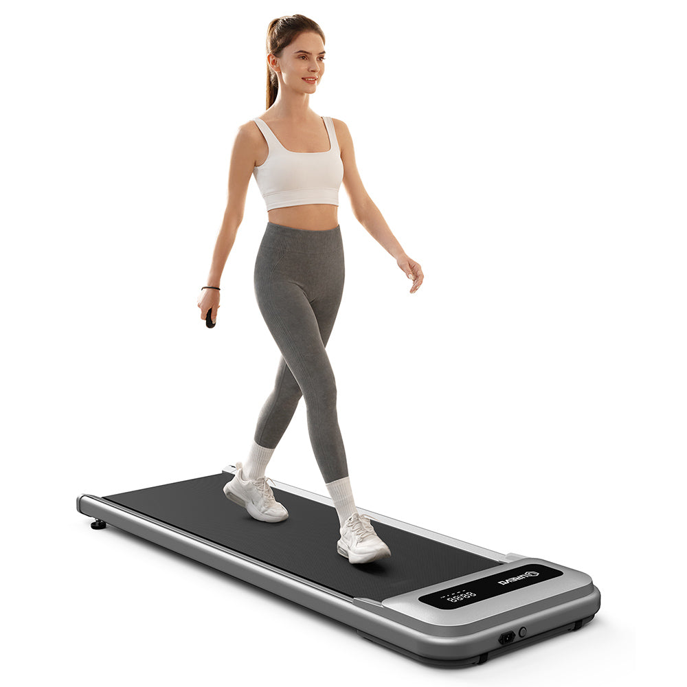 UREVO U1 Under Desk Walking Treadmill, 42x125cm Running Area, 2.25HP Motor, Max Load 120kg, LED Display, for Home