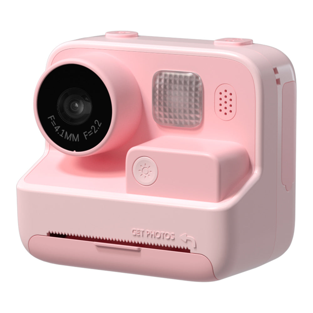 WOWKIDS K27 Kids Instant Print Camera, 48MP Front & Rear Dual Cameras, 1080P Resolution, 4 Filters, 32GB TF Card, 1400mAh Battery - Pink