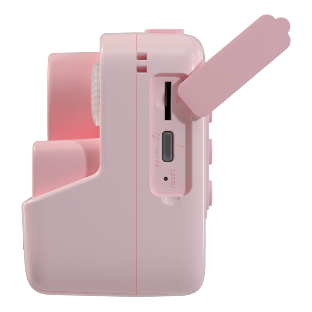 WOWKIDS K27 Kids Instant Print Camera, 48MP Front & Rear Dual Cameras, 1080P Resolution, 4 Filters, 32GB TF Card, 1400mAh Battery - Pink
