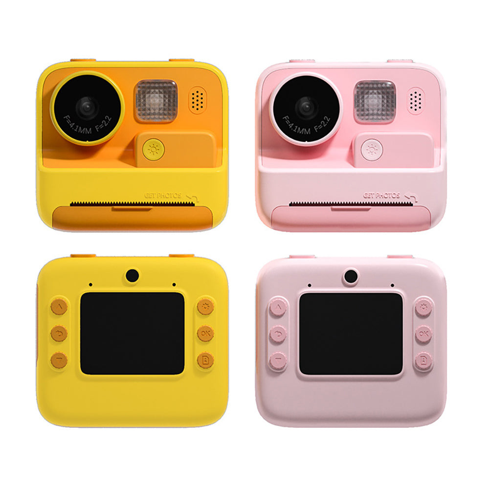 WOWKIDS K27 Kids Instant Print Camera, 48MP Front & Rear Dual Cameras, 1080P Resolution, 4 Filters, 32GB TF Card, 1400mAh Battery - Pink