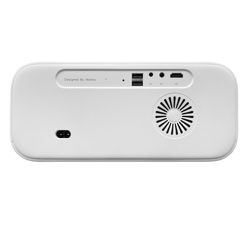 Wanbo X5 1100 ANSI Lumens LCD Projector, Native 1080P, 4K Decoding, HDR10, Android 9.0, Auto Focus & Auto-keystone Correction, Dual-band WiFi 6, Bluetooth 5.0, Apple Airplay, Android / Windows Projection