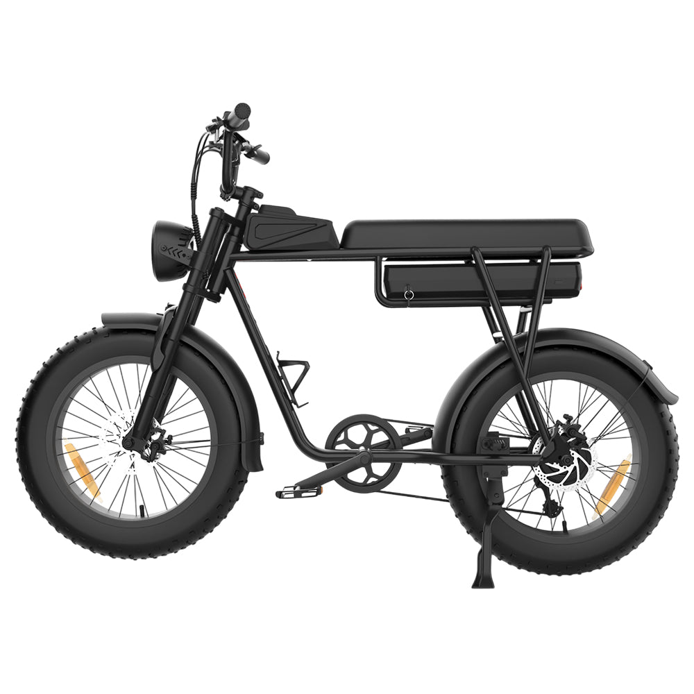 YAMALI FXH-006 Electric Bike, 350W Motor, 48V 18Ah Battery, 20*4'' Fat Tires, 40km/h Max Speed, 50km Range, Shimano 7 Speed, Front & Rear Mechanical Disc Brakes, Shimano 7 Speed, LCD Display - Black