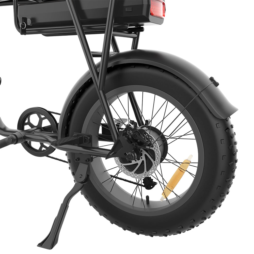 YAMALI FXH-006 Electric Bike, 350W Motor, 48V 18Ah Battery, 20*4'' Fat Tires, 40km/h Max Speed, 50km Range, Shimano 7 Speed, Front & Rear Mechanical Disc Brakes, Shimano 7 Speed, LCD Display - Black