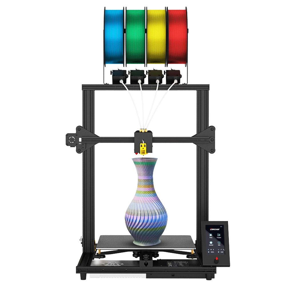 Zonestar Z8PM4 Pro 4 Titan Extruders 3D Printer, 4 in1 out Color-Mixing, Auto Leveling, 32Bit Mainboard, LCD Screen, Open Source, 300*300*400mm