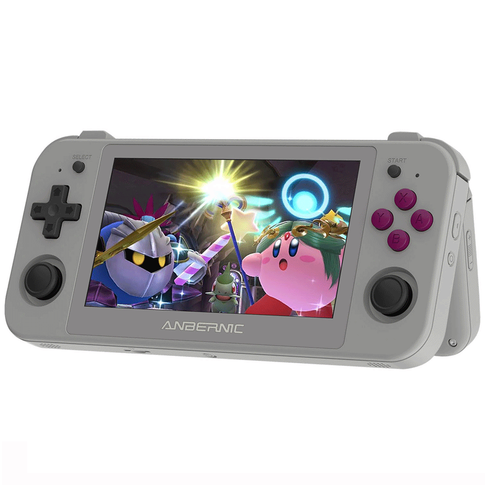 ANBERNIC RG505 Android 12 Game Console, 4GB LPDDR4X, 128GB TF Card, No Games Preinstalled, Moonlight Streaming - Grey