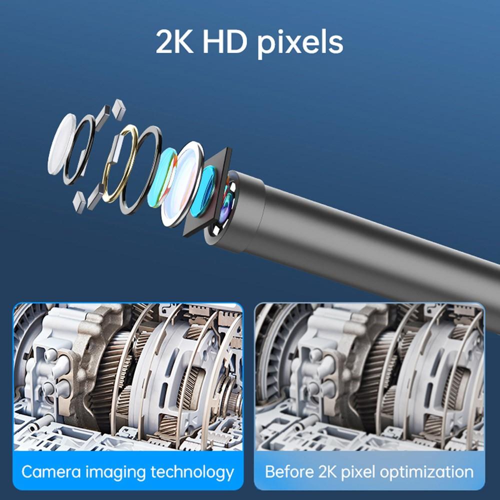 ANESOK W500 WiFi Portable Endoscope, 2K Camera, 1080P Image Resolution, 6 LEDs, 4 Hours Working Time, IP67 Waterproof, 1m Cable