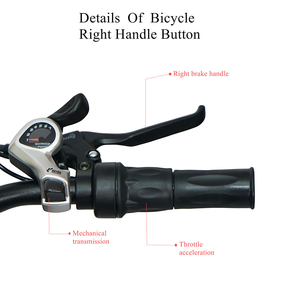 CMACEWHEEL F26 Electric Bike 27.5*2.1 inch Tires 500W Strong Power 42Km/h Max Speed 48V 17Ah Lithium Battery 75KM Range - Silver Grey