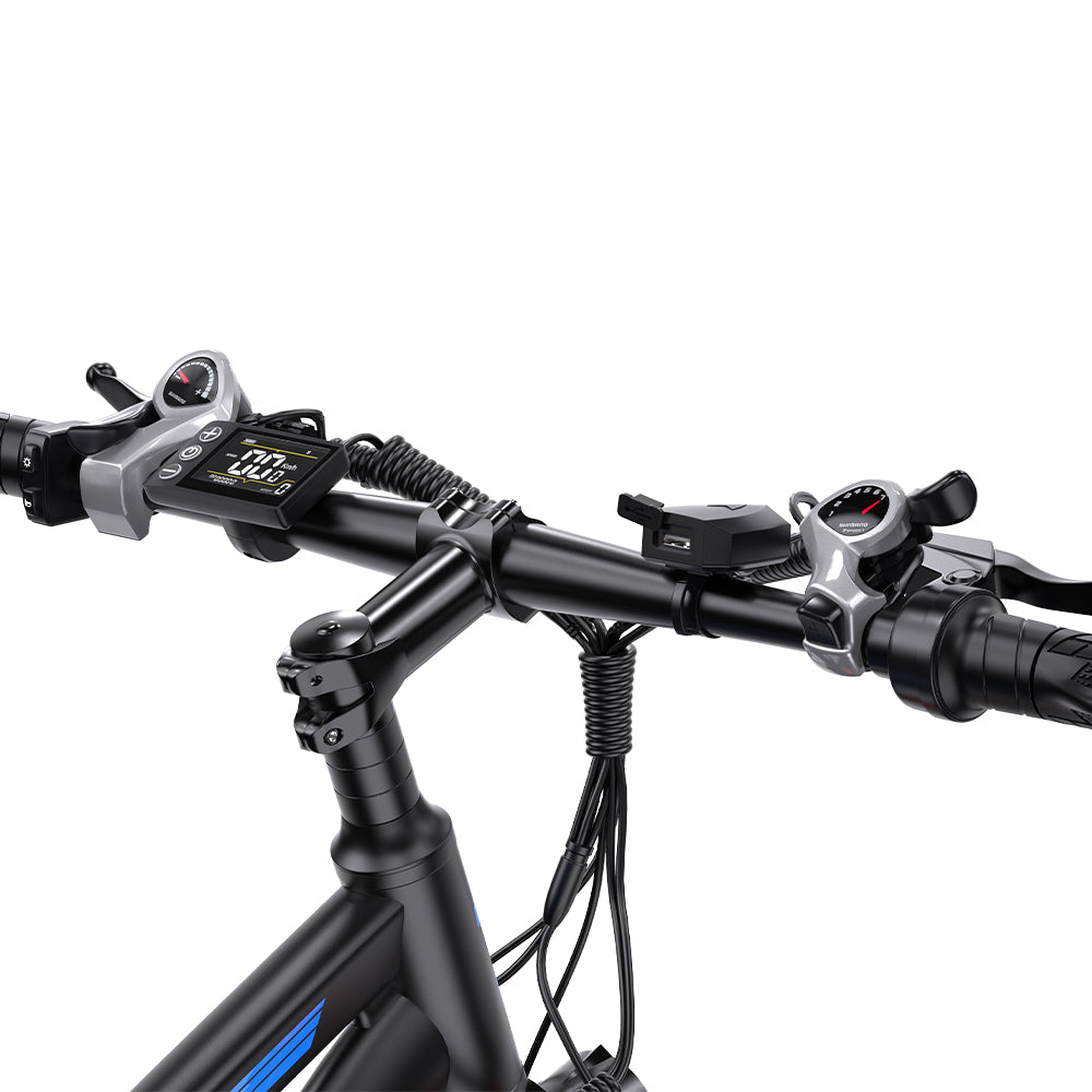 DUOTTS C29 Electric Bike 750W 29*2.1 inch Wheel 48V 15Ah Battery 80-100km Max range, 50km/h Max Speed Shimano 21 Speed Gear Electric Mountain Bike with Rear Rack IP54 Waterproof Smart APP - Black
