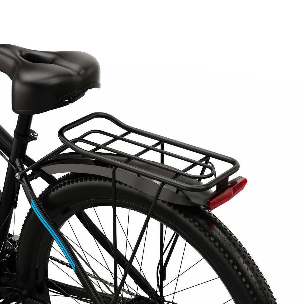 DUOTTS C29 Electric Bike 750W 29*2.1 inch Wheel 48V 15Ah Battery 80-100km Max range, 50km/h Max Speed Shimano 21 Speed Gear Electric Mountain Bike with Rear Rack IP54 Waterproof Smart APP - Black