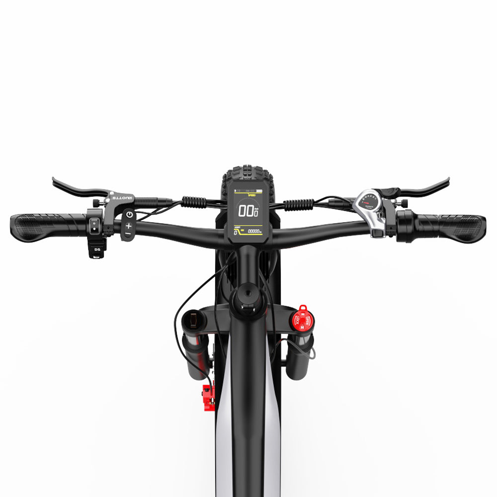 DUOTTS F26 Electric Mountain Bike 750W*2 Dual Motors Samsung 48V 20Ah Battery 26*4.0 Inch Fat Tires 55Km/h Max Speed 55 Degree Climbing Smart Color Display APP Dual Disc Brakes 150KG Max Load 100KM Range Smart App - Silver