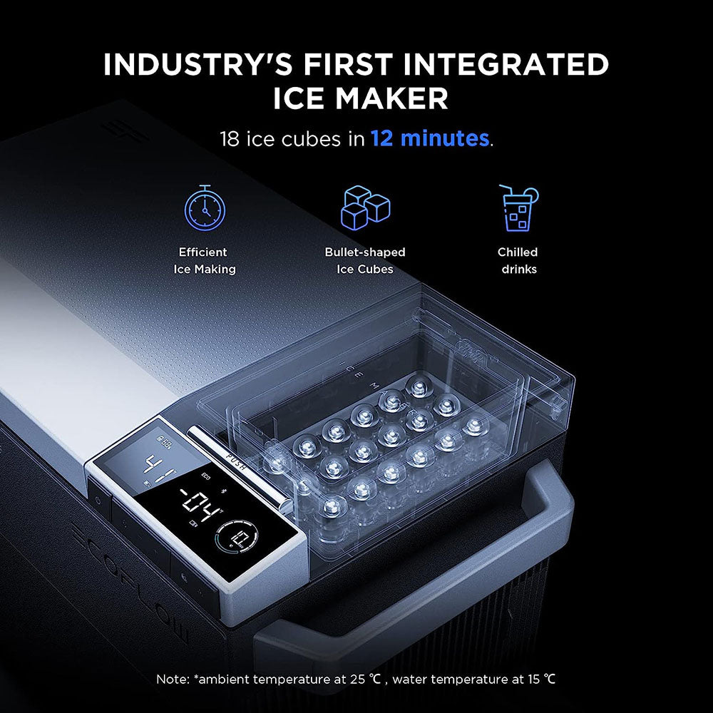 EcoFlow GLACIER Portable Refrigerator, 120W Compressor, Dual Zone, Dual Control, 38L Large Capacity, Up to 40 Hours Cooling Time, Smart App Control