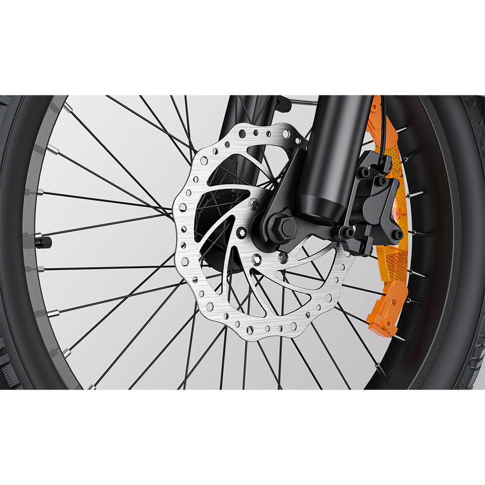 ENGWE L20 3.0 Boost Electric Bike, 250W Motor, 48V 13.5Ah Battery, 20*3.0 inch Tire, 135km Max Range, Hydraulic Brakes, Full Suspension, Torque Sensor, Shimano 7-speed - Golden
