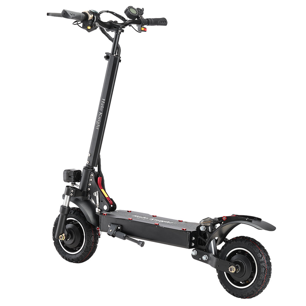 Halo Knight T104 Electric Scooter 10 inch Off-road Tires 1000W*2 Motor 65km/h Max Speed Remote control 52V 21Ah Battery 45km Range - Black