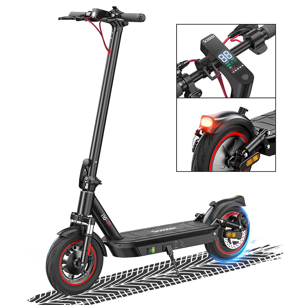 iScooter i10 Electric Scooter, 650W Motor, 36V 15Ah, 10-inch Pneumatic Tire, 40km/h Max Speed, 45km Max Range, Front and Rear Suspension, Electronic Brake & Disc Brake