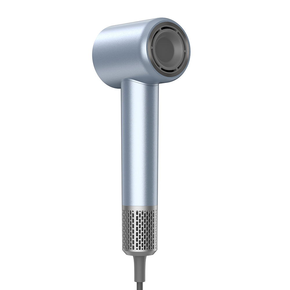 JIGOO H300 1600W High-Speed Professional Hair Dryer, 200 Million Negative Ions, 2 Speed Levels and 4 Heat Settings, 110000rpm Brushless Motor, Low Noise, 3-Color Light Ring With 2 Nozzles For Home/Salon/Travel