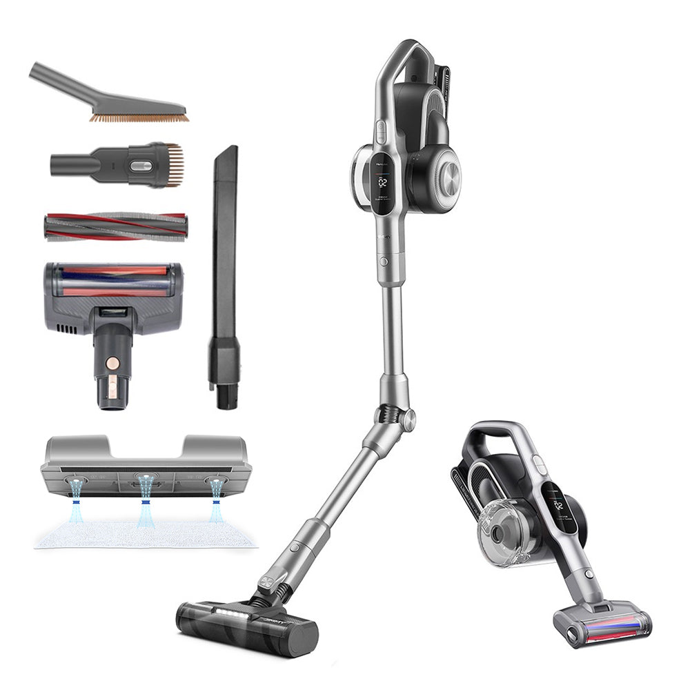 JIMMY H10 Flex Mopping Version Handheld Cordless Vacuum Cleaner, 245AW 26Kpa Suction, Intelligent Dust Sensor, Auto Power Adjust, 2500mAh Battery, 80Mins Runtime, 0.6L Dust Cup, With LED Headlights