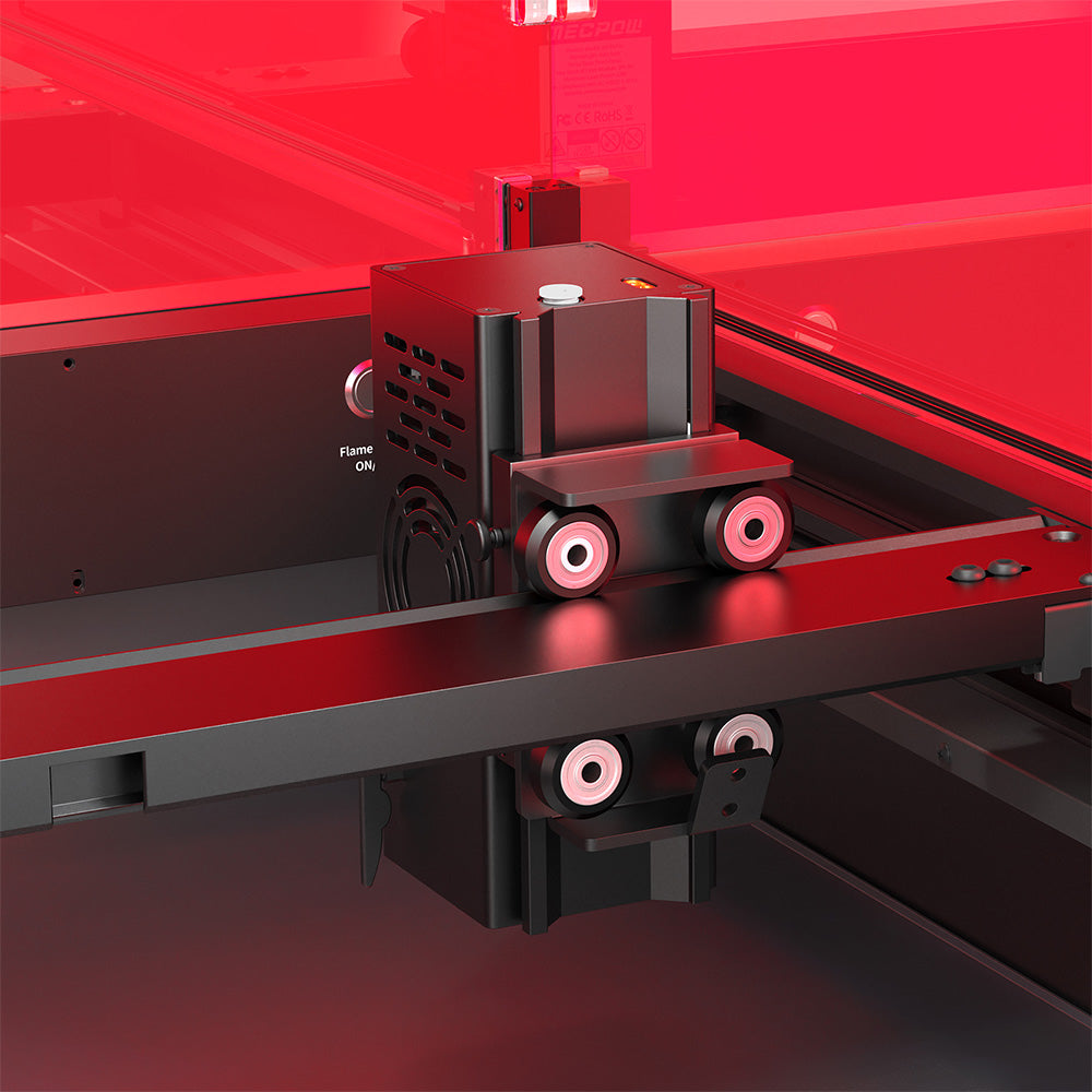 Mecpow X4 Pro 22W FDA Class 1 Laser Engraving Machine, Built-in Camera, 22000mm/min Speed, 0.08x0.1mm Laser Spot, Emergency Stop, Offline Work, Protective Cover & Integrated Air Assist, Support LightBurn/ LaserGRBL/ MKSLaser, 410*400mm