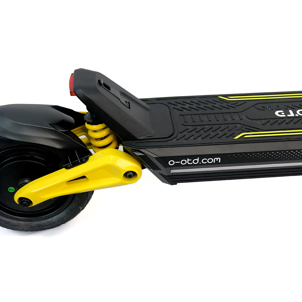 OOTD S10 Folding Electric Scooter 10 Inch Tires 1400W Motor 25km/h Max Speed 48V 20Ah Battery for 60-70km Range 120KG Max Load Disc Brake shock absorption IPX4 APP - Yellow