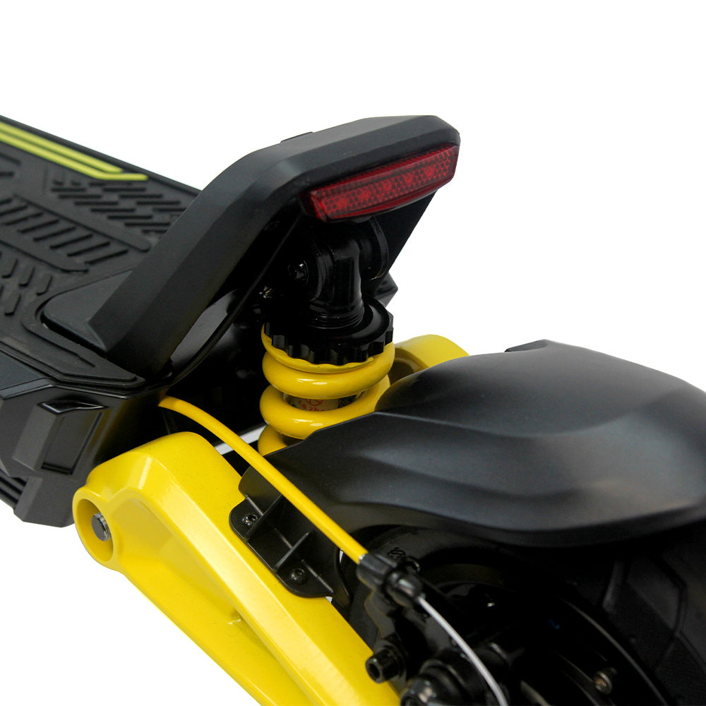 OOTD S10 Folding Electric Scooter 10 Inch Tires 1400W Motor 25km/h Max Speed 48V 20Ah Battery for 60-70km Range 120KG Max Load Disc Brake shock absorption IPX4 APP - Yellow
