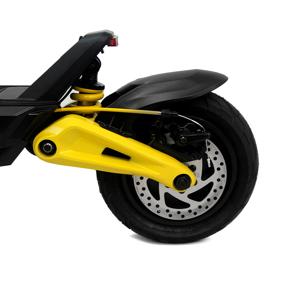 OOTD S10 Folding Electric Scooter 10 Inch Tires 1400W Motor 25km/h Max Speed 48V 20Ah Battery for 60-70km Range 120KG Max Load Disc Brake shock absorption IPX4 APP - Yellow