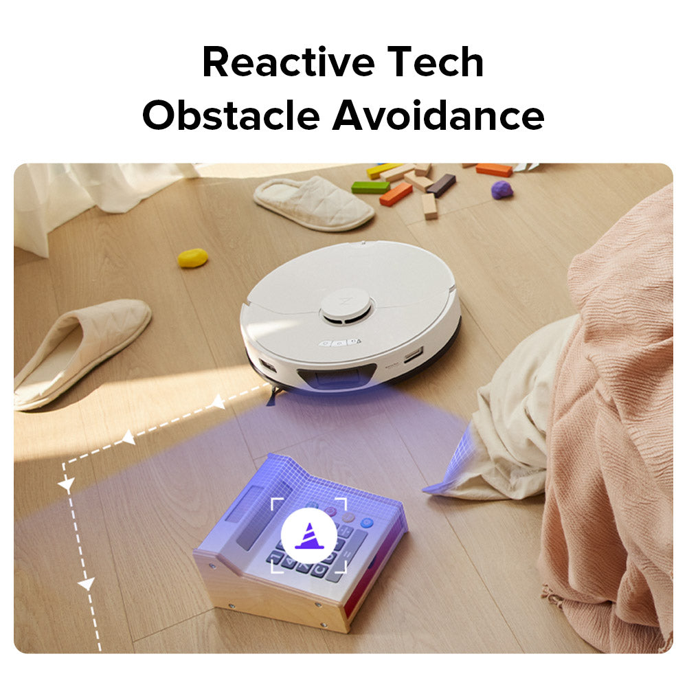 Roborock S7 Max Ultra Robot Vacuum Cleaner, 5500Pa Suction, Auto Drying, Self-Cleaning & Emptying, VibraRise Mopping, Reactive Tech Obstacle Avoidance, Fast & Off-peak Charging - White