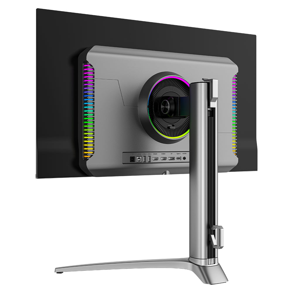TITAN ARMY G27T8T Gaming Monitor, 26.5-inch 2560*1440 QD-OLED Screen, 360Hz Refresh Rate, 0.03ms GTG, 1000 nits, HDR 400, Adaptive-Sync, Game Assist, 65W Type-C Charging, Dual Speakers, Ambient Light, 2*HDMI 2.1 1*DP 1.4 1*USB-A 1*USB-B 1*Audio