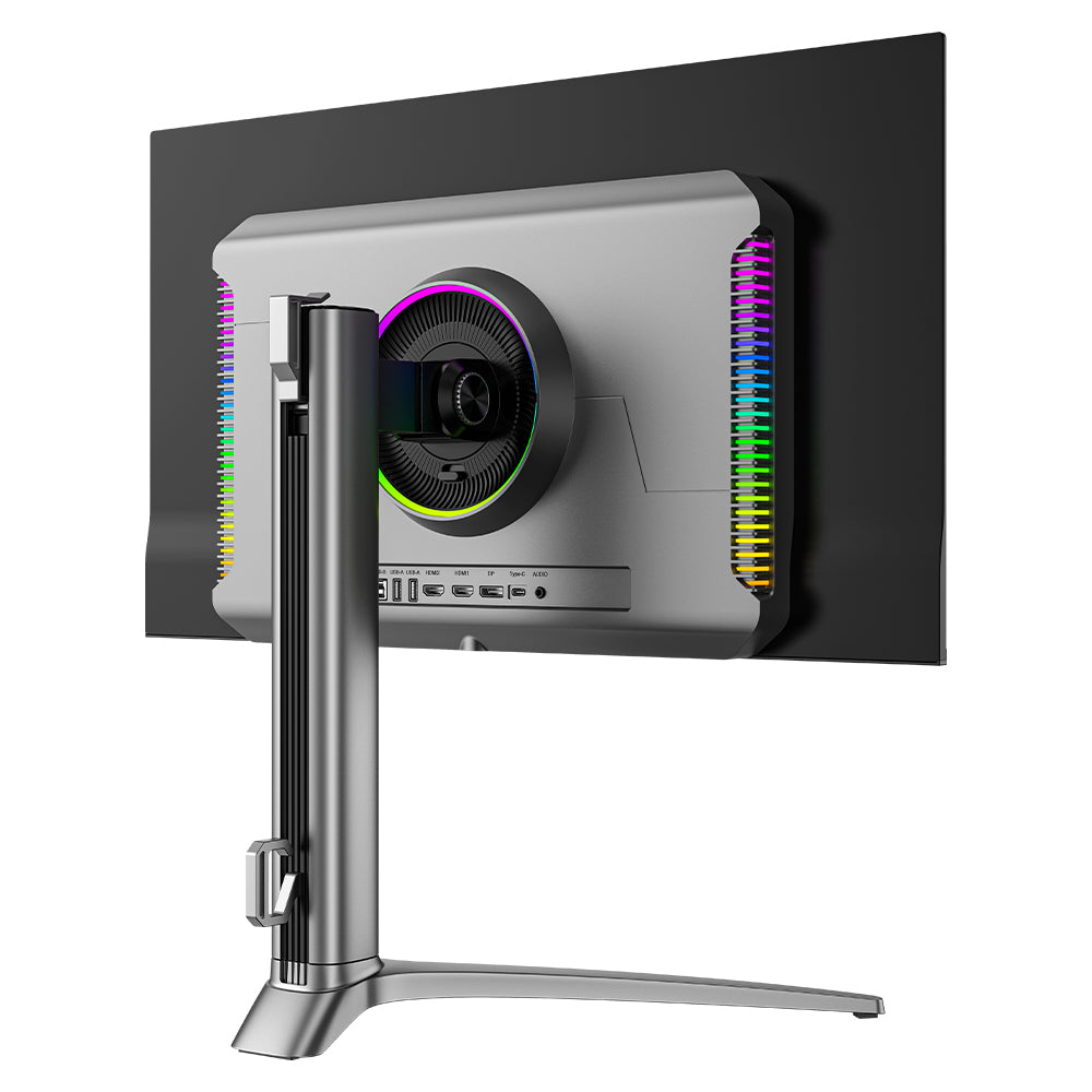TITAN ARMY G27T8T Gaming Monitor, 26.5-inch 2560*1440 QD-OLED Screen, 360Hz Refresh Rate, 0.03ms GTG, 1000 nits, HDR 400, Adaptive-Sync, Game Assist, 65W Type-C Charging, Dual Speakers, Ambient Light, 2*HDMI 2.1 1*DP 1.4 1*USB-A 1*USB-B 1*Audio