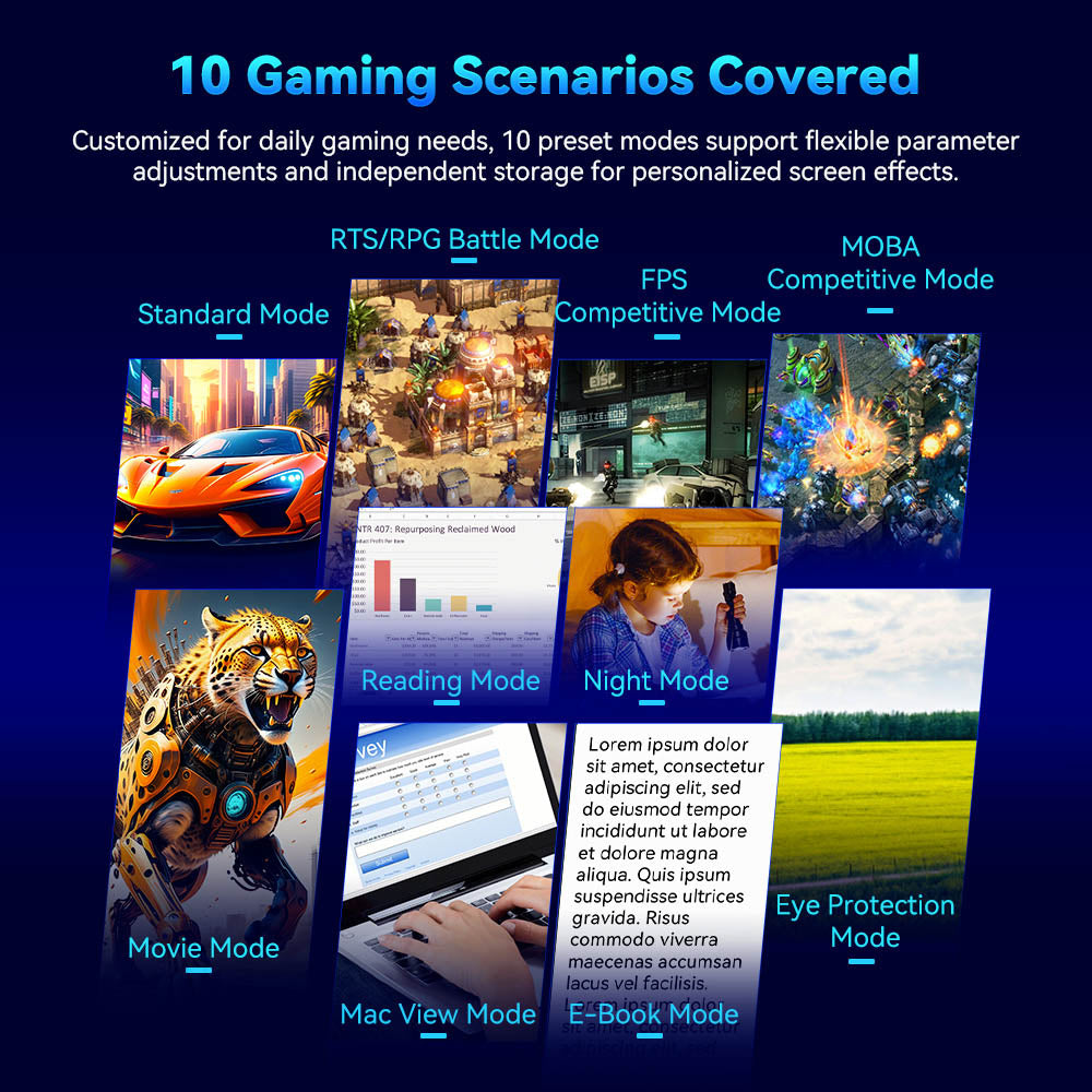 TITAN ARMY P27GR Gaming Monitor, 27-inch 2560*1440 16:9 Fast IPS Screen, 180Hz Refresh Rate, 1ms GTG, 99% sRGB, HDR10, Adaptive-Sync, Gaming Mode, Dynamic OD, PBP & PIP Display, Low Blue Light, Adjustable Tilt, VESA Wall Mounting