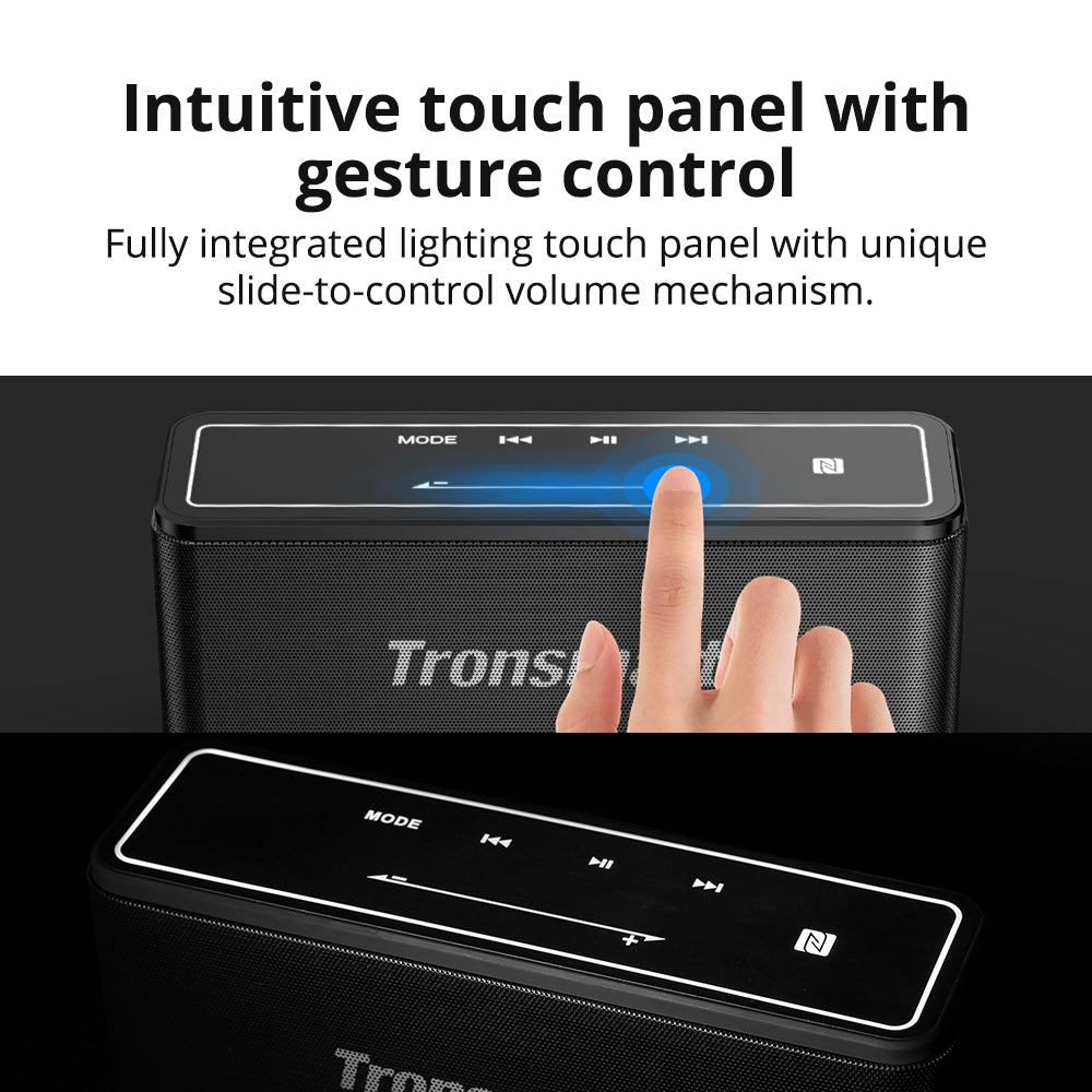 Tronsmart Element Mega SoundPulse™ Bluetooth 5.0 Speaker with Powerful 40W Max Output 3D Digital Sound TWS Intuitive Touch Control - Black