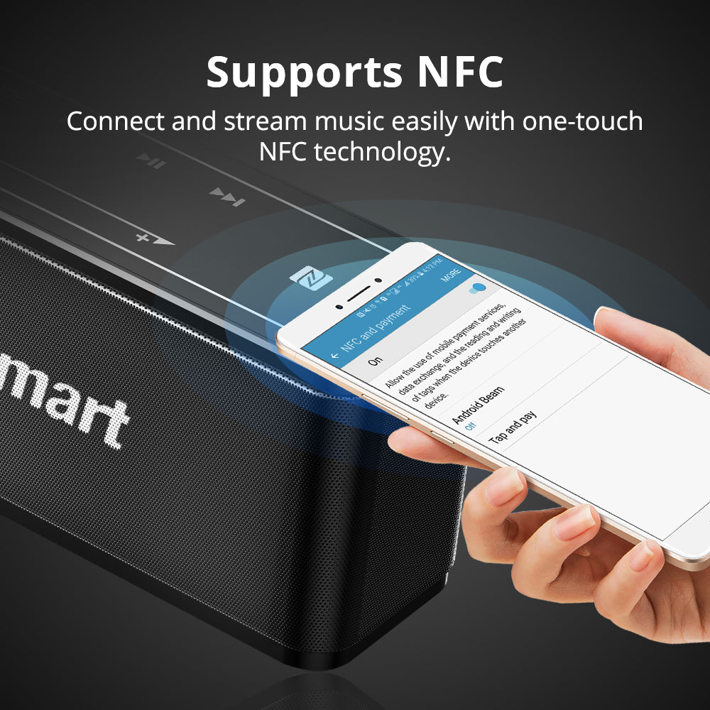 Tronsmart Element Mega SoundPulse™ Bluetooth 5.0 Speaker with Powerful 40W Max Output 3D Digital Sound TWS Intuitive Touch Control - Black