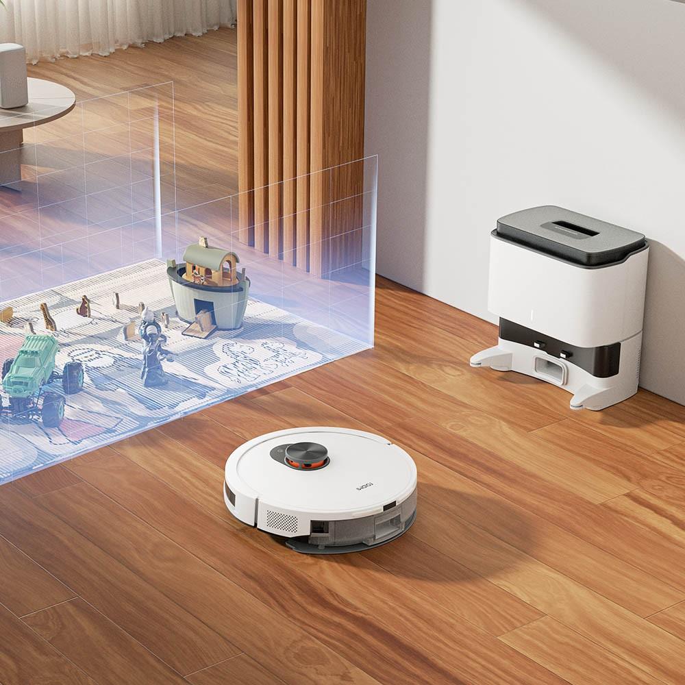 ROIDMI EVE CC Robot Vacuum Cleaner, Automatic Dust Collection, 2-in-1 Vacuuming Mopping, 3800Pa Powerful Suction, LDS Laser Navigation, 3200mAh Battery, 180Mins Runtime, 260ML Dust Box, APP Control