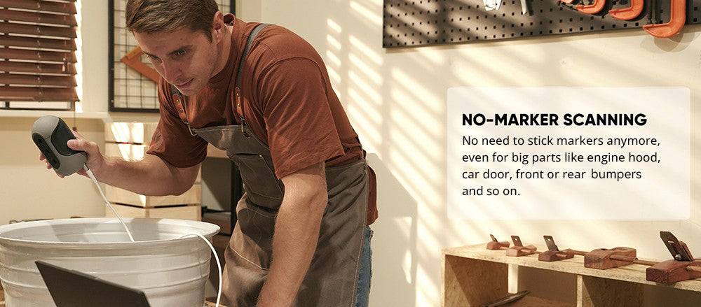 3DMakerpro Mole Standard 3D Scanner, 0.05mm Accuracy, 0.1mm Resolution, 150-400mm Work Distance, with Multi-Spectral Technology, Support Facial Scanning