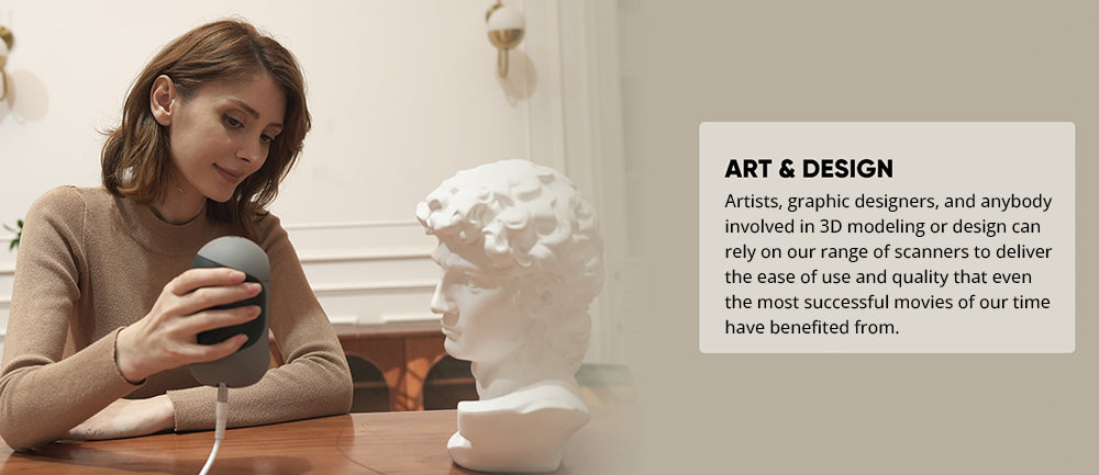 3DMakerpro Mole Standard 3D Scanner, 0.05mm Accuracy, 0.1mm Resolution, 150-400mm Work Distance, with Multi-Spectral Technology, Support Facial Scanning