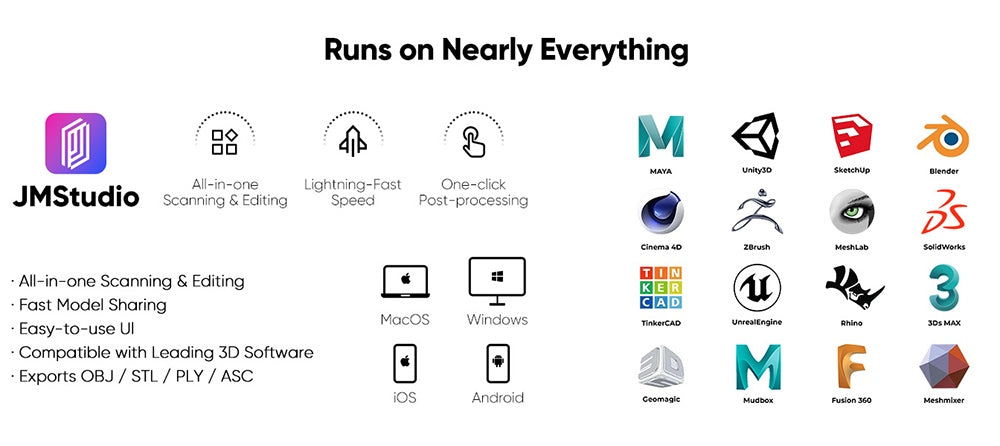 3DMakerpro Seal 3D Scanner, 0.01mm Accuracy, 0.05mm Resolution, 24-bit Color Capture