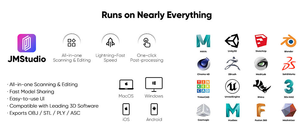 3DMakerpro Seal Lite 3D Scanner, 0.02mm Accuracy, 0.07mm Resolution, Anti-shake Lenses, 10fps Frame, Visual Tracking