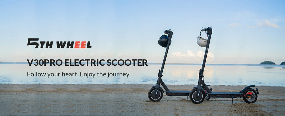5TH WHEEL V30 Pro Electric Scooter 10in Honeycomb Tire 350W Front Motor (MAX 520W) 18Mph Max Speed 36V 7.5Ah Battery
