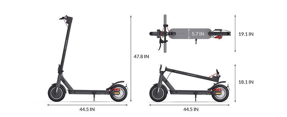 5TH WHEEL V30 Pro Electric Scooter 10in Honeycomb Tire 350W Front Motor (MAX 520W) 18Mph Max Speed 36V 7.5Ah Battery