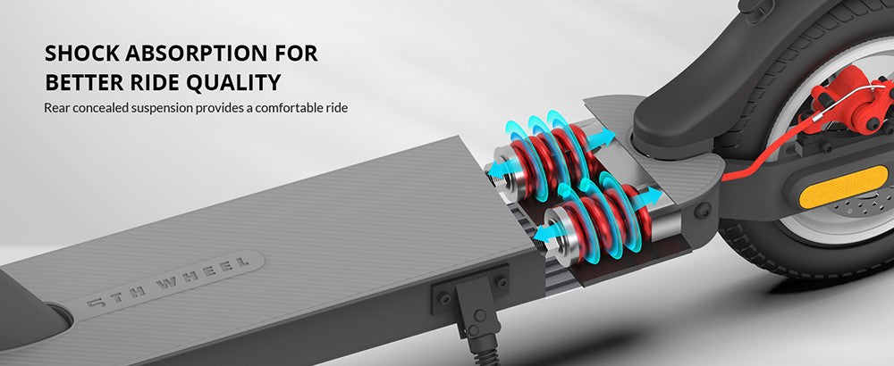 5TH WHEEL V30 Pro Electric Scooter 10in Honeycomb Tire 350W Front Motor (MAX 520W) 18Mph Max Speed 36V 7.5Ah Battery