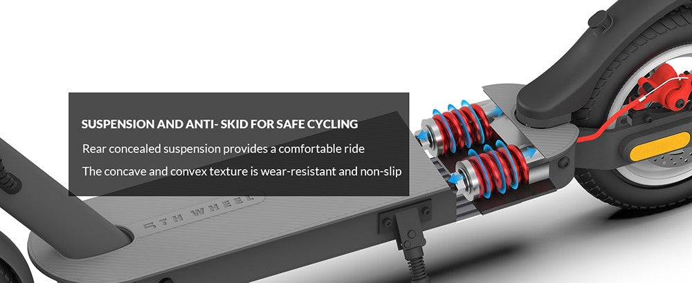 5TH WHEEL V30 Pro Electric Scooter 10in Honeycomb Tire 350W Front Motor (MAX 520W) 18Mph Max Speed 36V 7.5Ah Battery