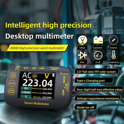 BSIDE S40 Digital Photovoltaic Multimeter, 2.8inch HD Color Screen, High Precision, High Voltage 1000V, Electrical Maintenance