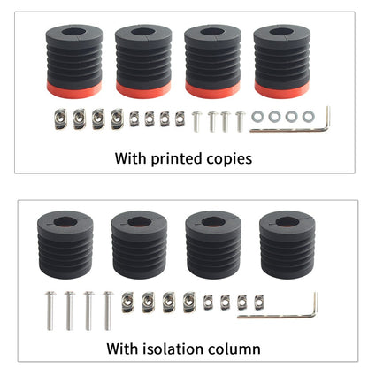 FYSETC Anti Vibration Feet, with Isolation Column, for Bambu Lab P1/X1, Ender 3, Prusa i3, Voron