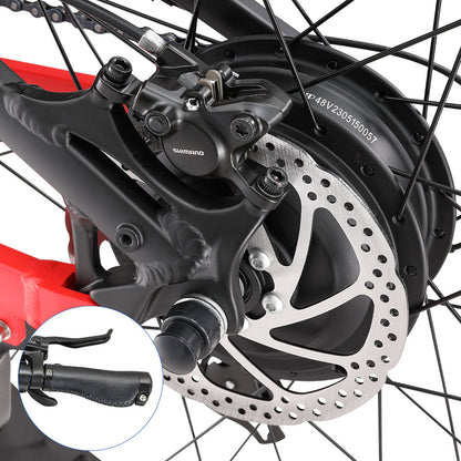 Halo Knight H03 Electric Bike, 1000W Motor, 48V 19.2Ah Battery, 27.5*3.0-inch Tire, 50km/h Max Speed, 90km Max Range, Hydraulic Brakes, Shimano 7-speed - Red
