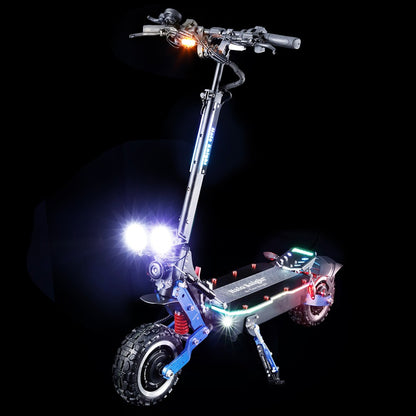 Halo Knight T108 Pro Electric Scooter 11&#39;&#39; Off-Road Tire 3000W*2 Motors 95Km/h Max Speed 60V 38.4Ah Battery 80KM Range 200KG Max load Front &amp; Rear Turn Signal IPX4 Waterproof Dual Hydraulic Brakes Electric Brake - Black