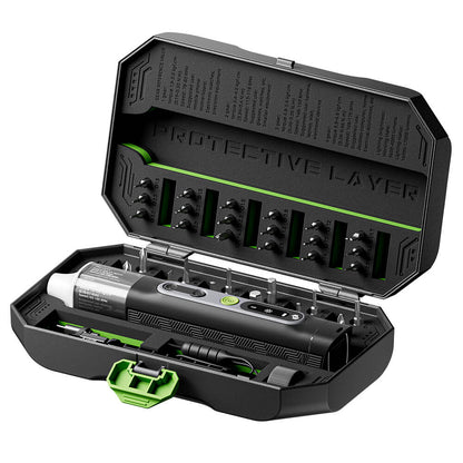 Hanboost ES01 35 In 1 Electric Screwdriver Set, Cordless Precision Tool with Magnetic Bits, Manual and Electric Modes, 4 Torque,  4 LED, for PC/ Phone/ Camera/ Laptop/ Watch/ Drone Repairs