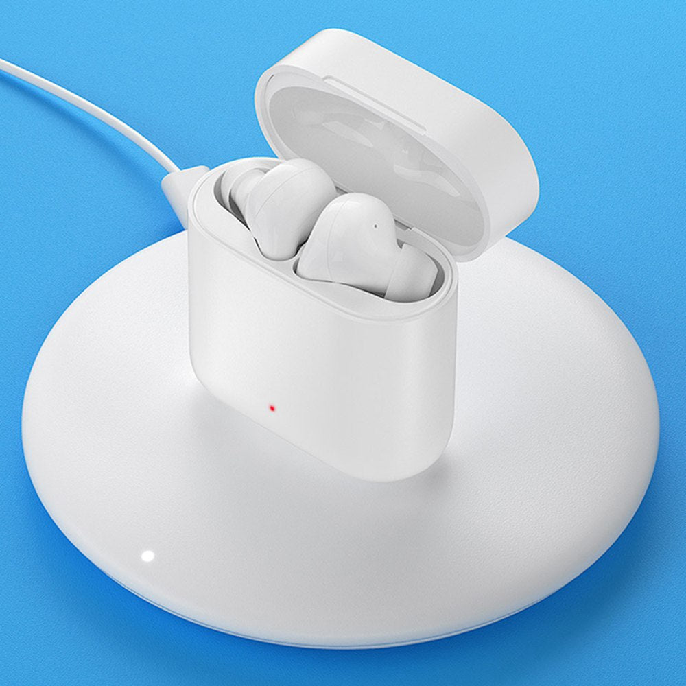 Haylou T19 TWS Bluetooth Earphones Smart Noise Cancelling Wireless Charging Earphones  Qualcomm 3020 chips- White
