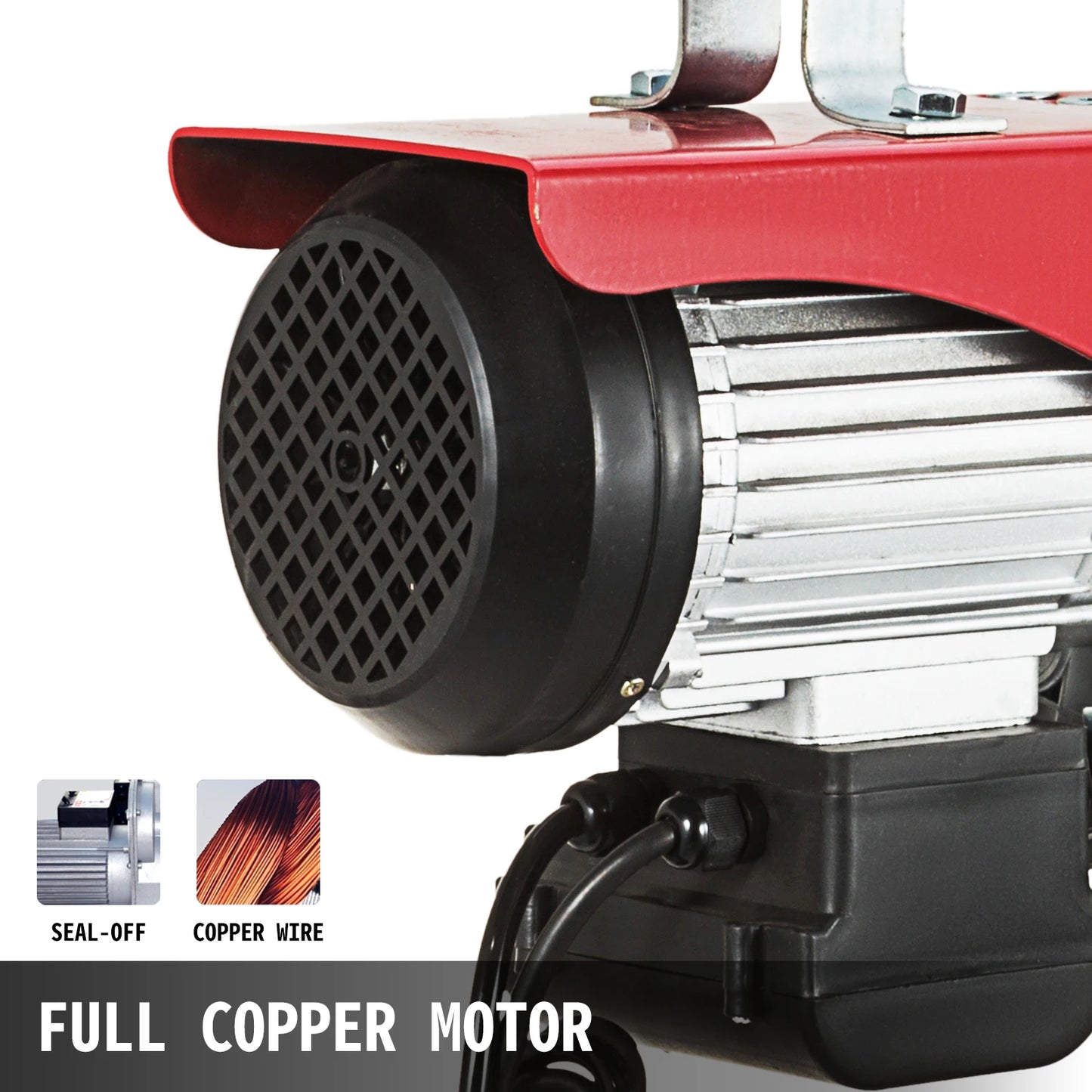Grúa elevadora eléctrica VEVOR de 250-500 kg con cabrestante para barcos, coches, garajes y ascensores con control remoto por cable.