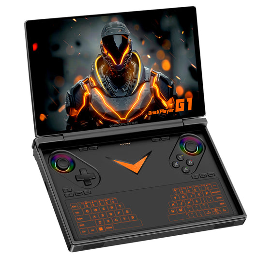 One Netbook OneXPlayer G1 Handheld Gaming PC, AMD Ryzen AI 9 HX 370 12 Cores Max 5.1GHz, 8.8&#39;&#39; 2560*1600 144Hz Screen, 64GB LPDDR5X 7500MHz RAM 4TB SSD, WiFi 6E, 2*USB-C, 1*USB3.2, 1*TF Card, 1* Oculink, 1*3.5mm Audio, Fingerprint Unlock - EU Plug