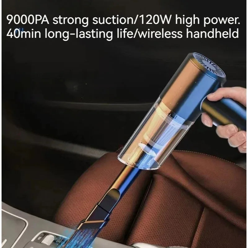 Aspiradora inalámbrica para coche, potente máquina de limpieza, miniaspiradora portátil inalámbrica de mano para electrodomésticos.