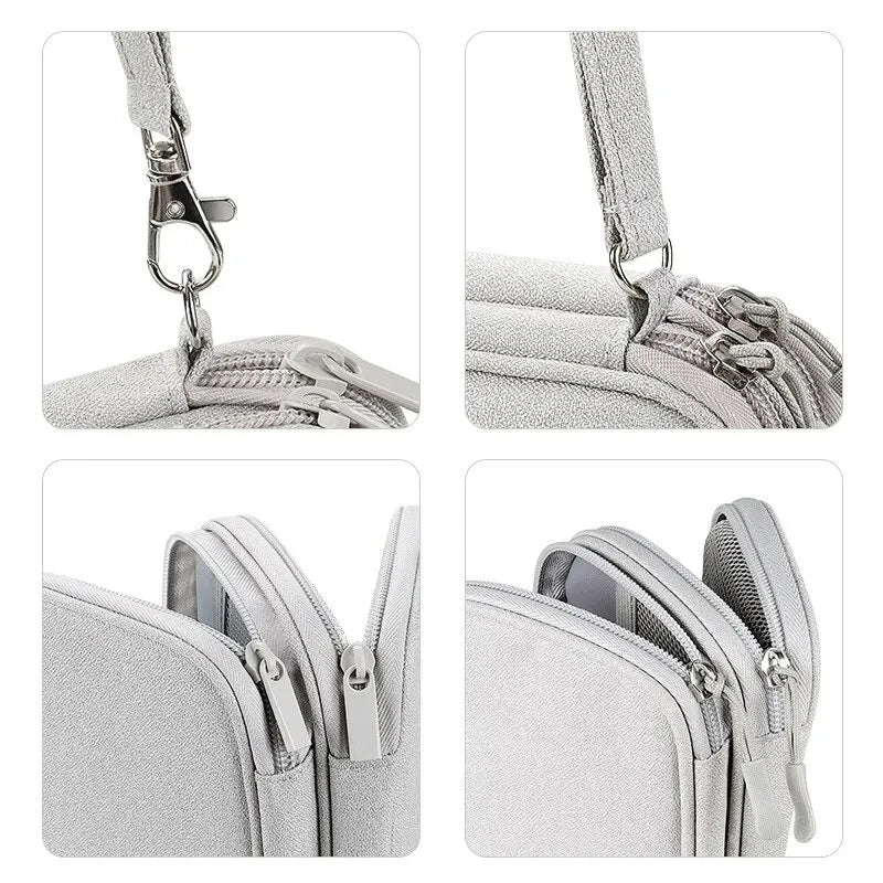 Bolsa organizadora portátil para almacenamiento de productos digitales de viaje, bolsa multicapa para cables de auriculares, bolsa para cargar cables de datos USB